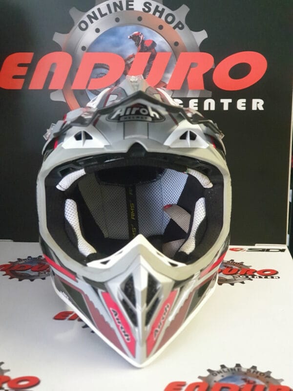 CAPACETE USADO AIROH AVIATOR 2.3 GLOW CHROME GRY/BLK/RED - Image 2