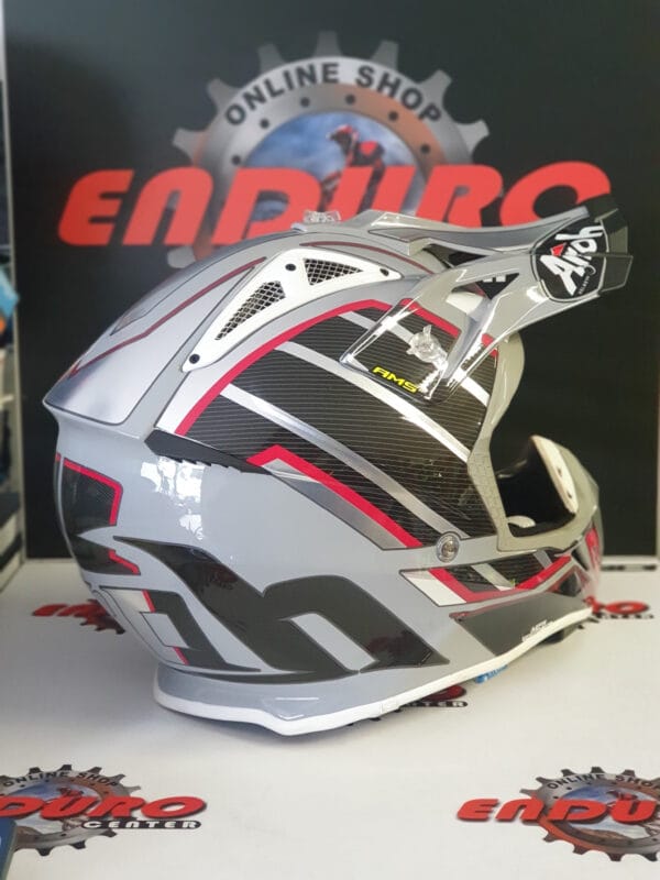 CAPACETE USADO AIROH AVIATOR 2.3 GLOW CHROME GRY/BLK/RED - Image 5
