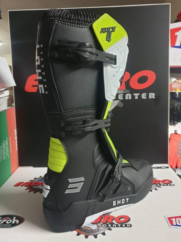BOTAS SHOT RACE 4 BLK/WHT/YLWFLU - Image 4