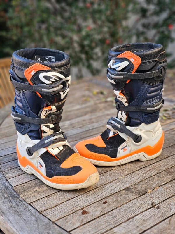 BOTAS USADAS ALPINESTARS TECH 7S ORG/BLK/WHT - Image 2
