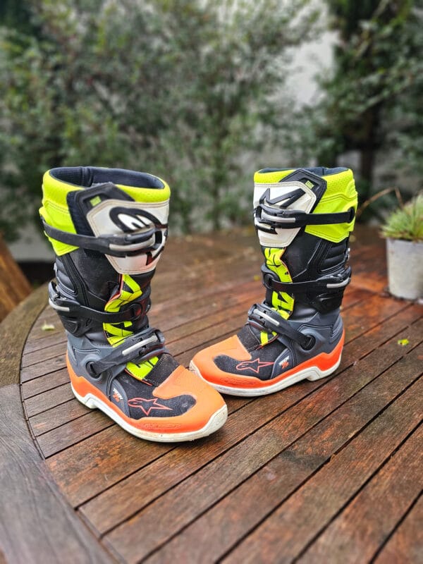 BOTAS USADAS ALPINESTARS TECH 7S ORG/GRY/BLK/YELFLU - Image 2