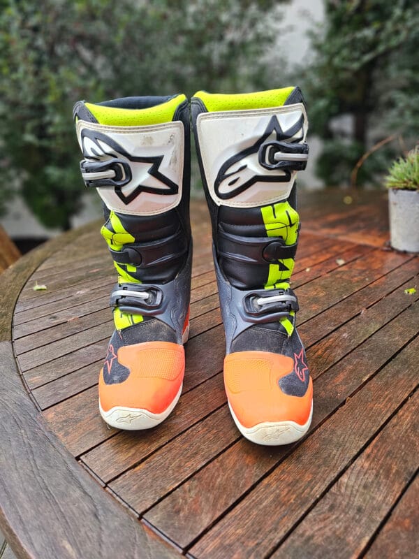 BOTAS USADAS ALPINESTARS TECH 7S ORG/GRY/BLK/YELFLU - Image 3