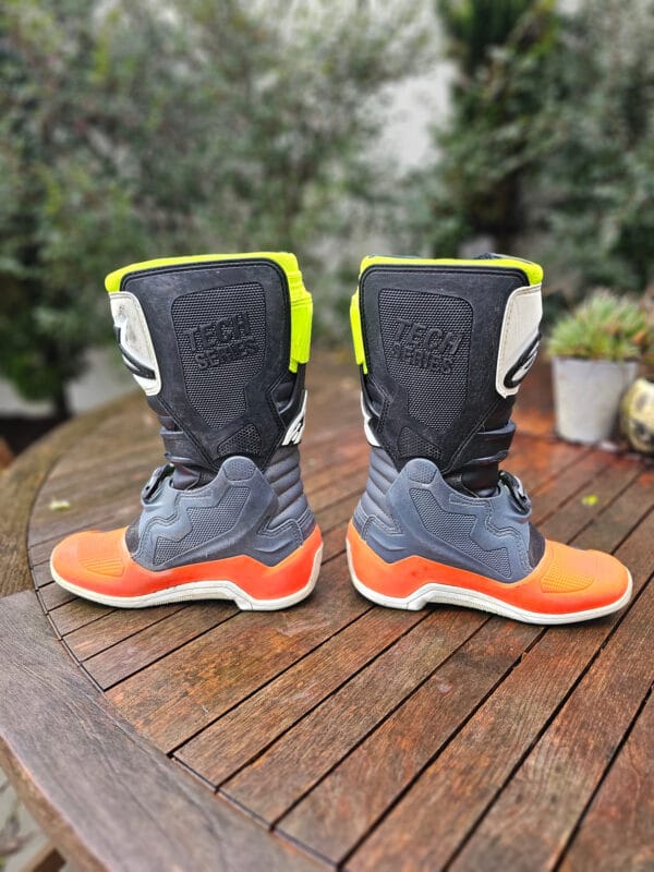 BOTAS USADAS ALPINESTARS TECH 7S ORG/GRY/BLK/YELFLU - Image 8