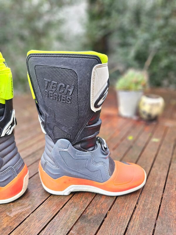 BOTAS USADAS ALPINESTARS TECH 7S ORG/GRY/BLK/YELFLU - Image 9