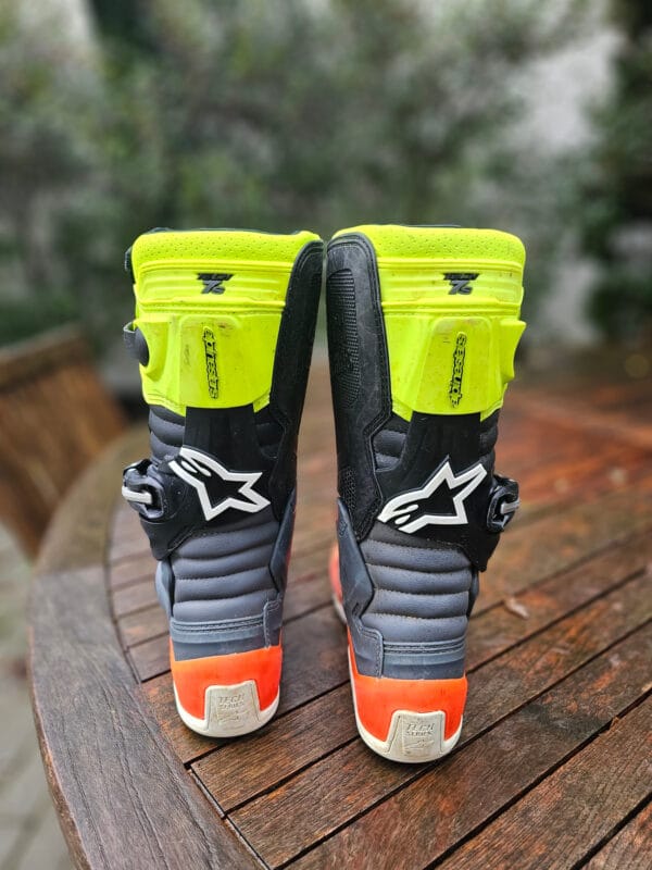 BOTAS USADAS ALPINESTARS TECH 7S ORG/GRY/BLK/YELFLU - Image 4