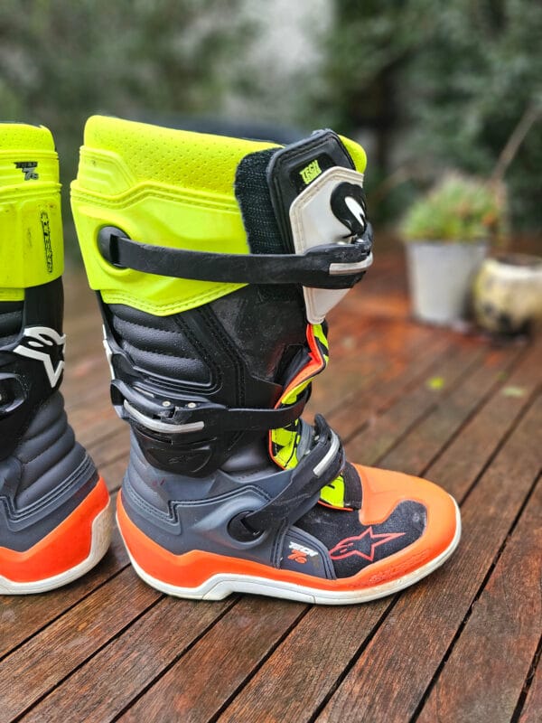 BOTAS USADAS ALPINESTARS TECH 7S ORG/GRY/BLK/YELFLU - Image 6
