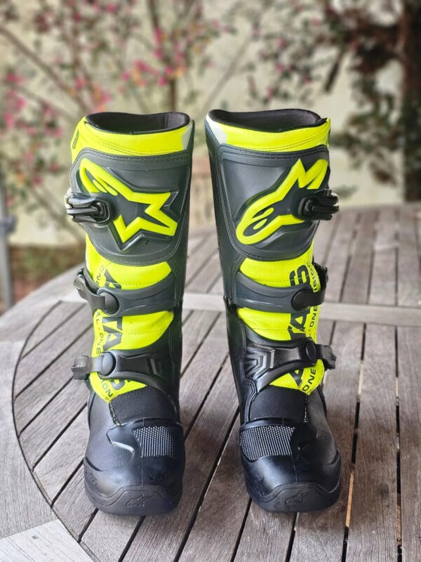BOTAS USADAS ALPINESTARS TECH 3 BLK/YELFLU/WHT - Image 3