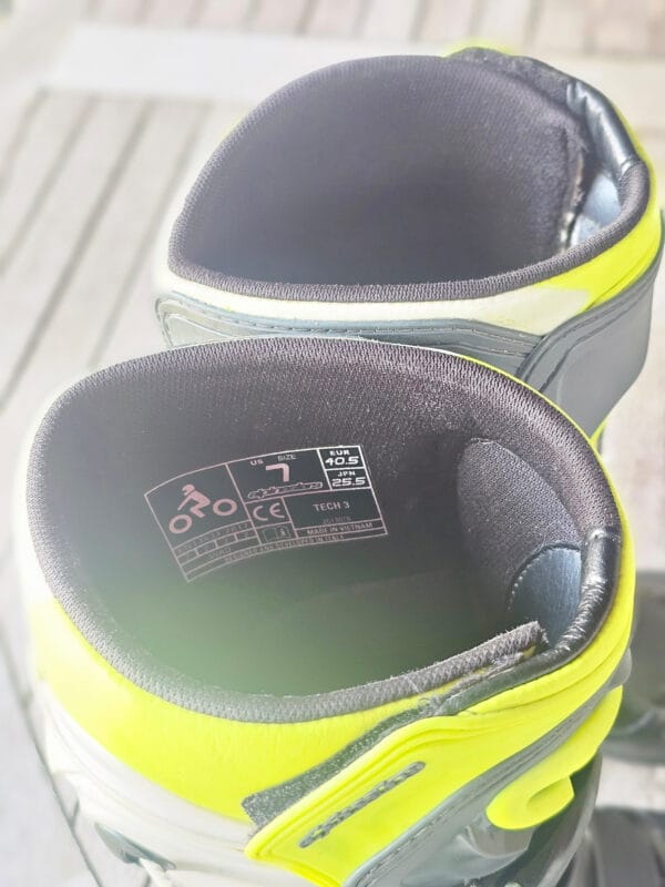 BOTAS USADAS ALPINESTARS TECH 3 BLK/YELFLU/WHT - Image 12