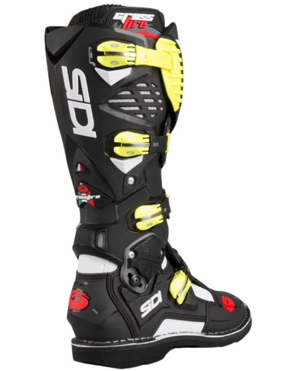 BOTAS SIDI CROSSFIRE 3 BLK/WHT/YELFLU - Image 5