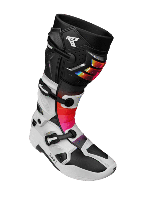 BOTAS SHOT RACE 8 WHT/BLK/MULTI - Image 2