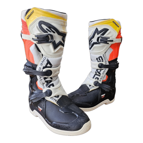 BOTAS USADAS ALPINESTARS TECH 3 BLK/ORGFLU/WHT