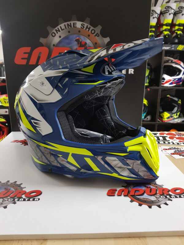 CAPACETE AIROH TWIST IRON BLU/YLWFLU GLOSS - Image 2