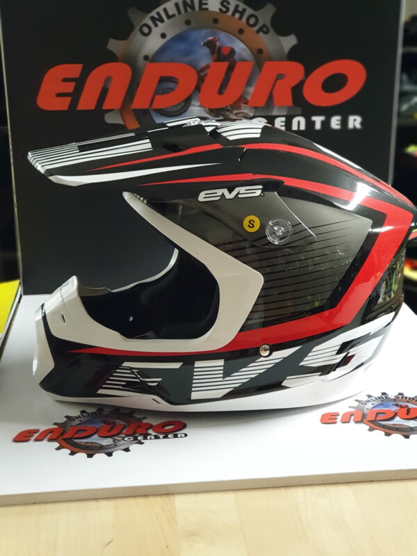 CAPACETE EVS T5 VECTOR BLK/GRY/RED - Image 3