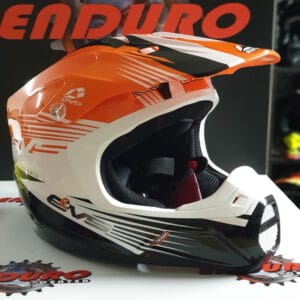 CAPACETE EVS T5 WORKS ORG/WHT/BLK