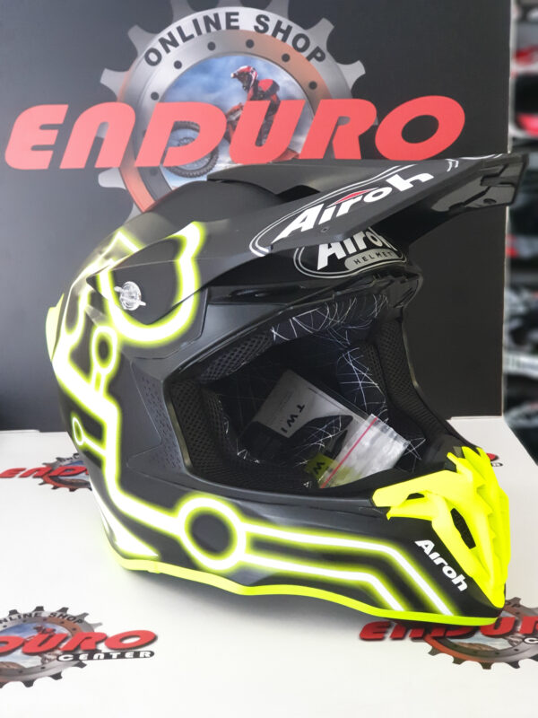 CAPACETE AIROH TWIST 2.0 NEON YLWFLUO/BLK/WHT - Image 2