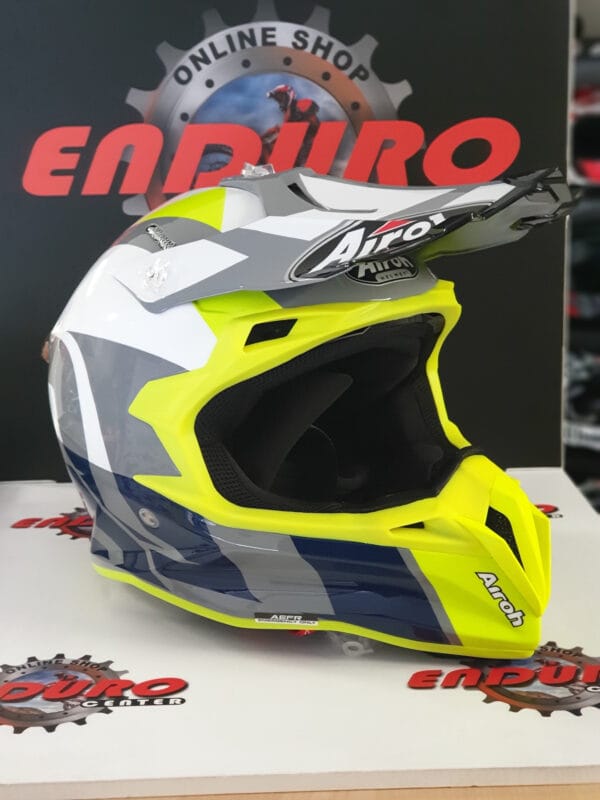 CAPACETE AIROH TERMINATOR OPEN VISION BLU/YLWFLU - Image 2