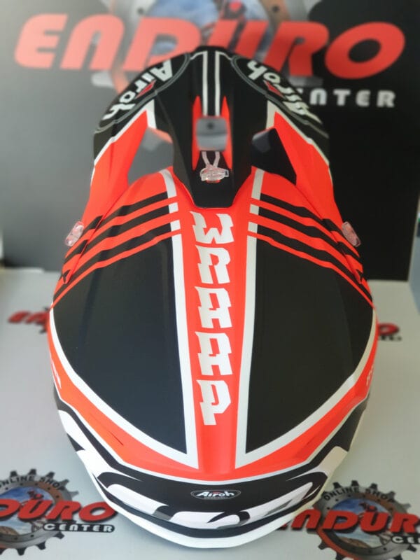 CAPACETE AIROH WRAAP BROKEN ORGFLU/BLK - Image 5