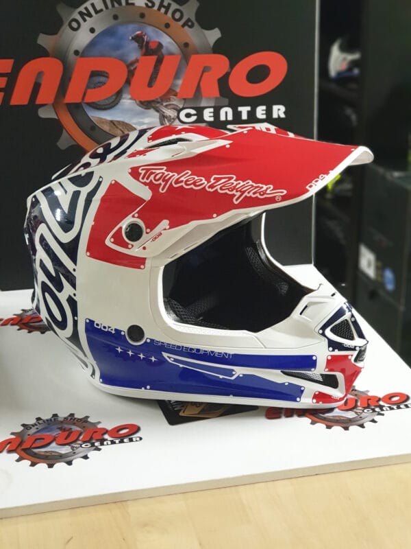 CAPACETE TROY LEE DESIGNS SE4 FACTORY WHT/RED/BLU - Image 2