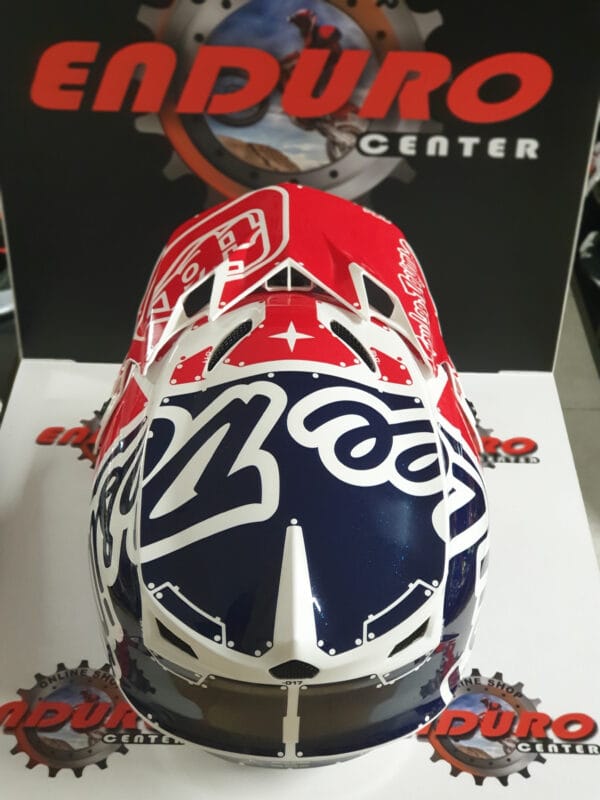CAPACETE TROY LEE DESIGNS SE4 FACTORY WHT/RED/BLU - Image 8