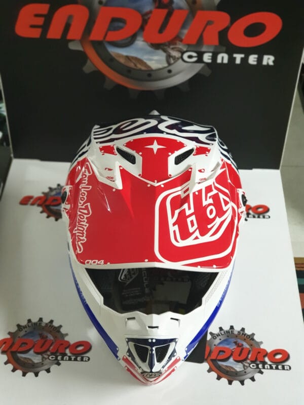 CAPACETE TROY LEE DESIGNS SE4 FACTORY WHT/RED/BLU - Image 5