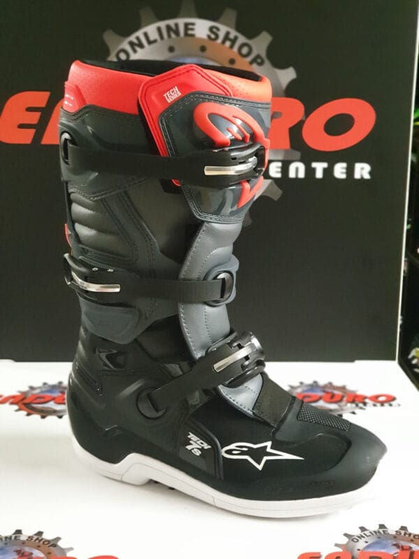 BOTAS ALPINESTARS TECH 7S BLK/GRY/RDFLU - Image 2