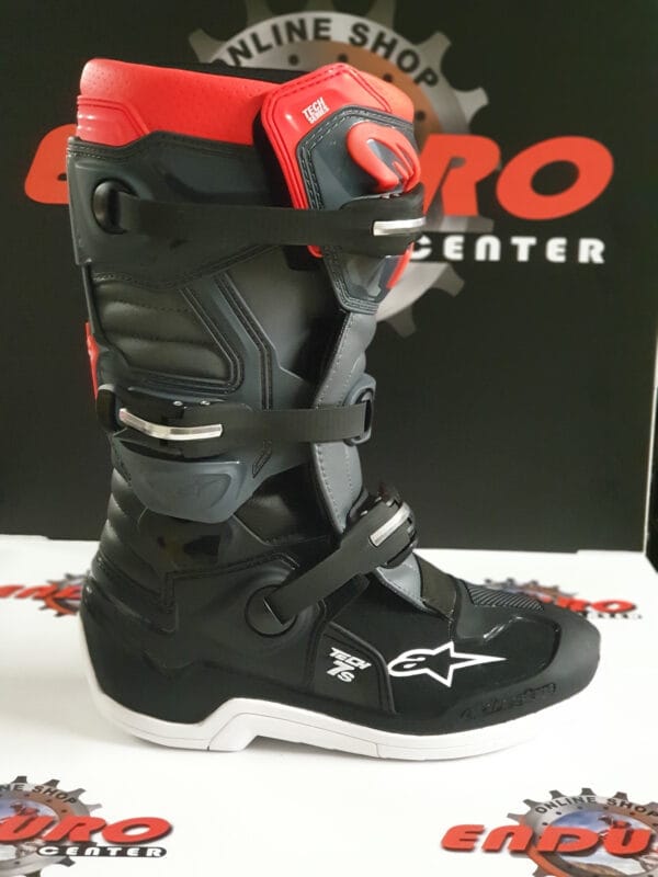 BOTAS ALPINESTARS TECH 7S BLK/GRY/RDFLU - Image 3