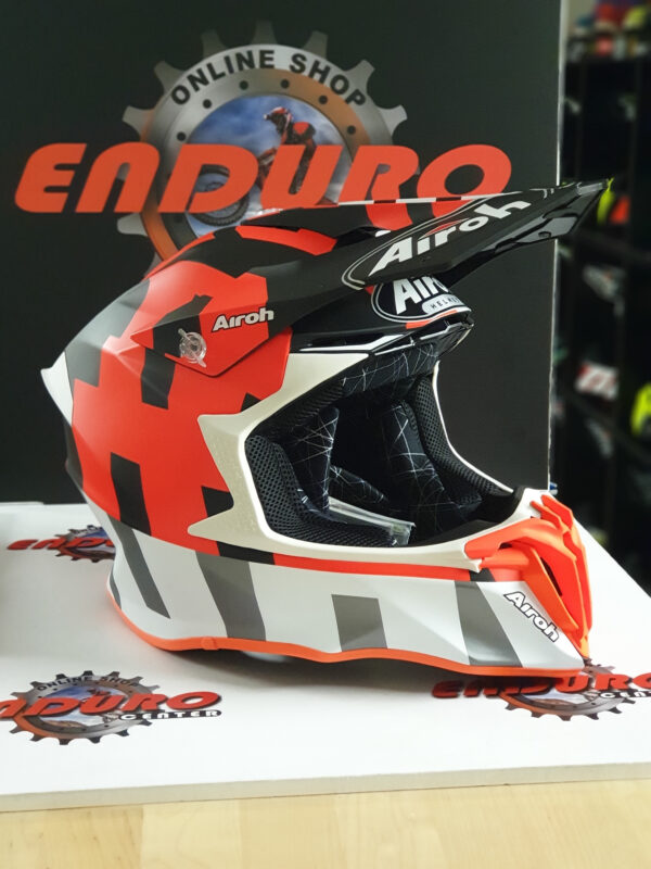 CAPACETE AIROH TWIST 2.0 FRAME ORGFLU/WHT/BLK - Image 2