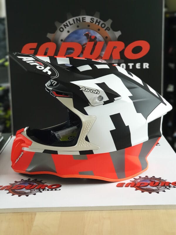 CAPACETE AIROH TWIST 2.0 FRAME ORGFLU/WHT/BLK - Image 3