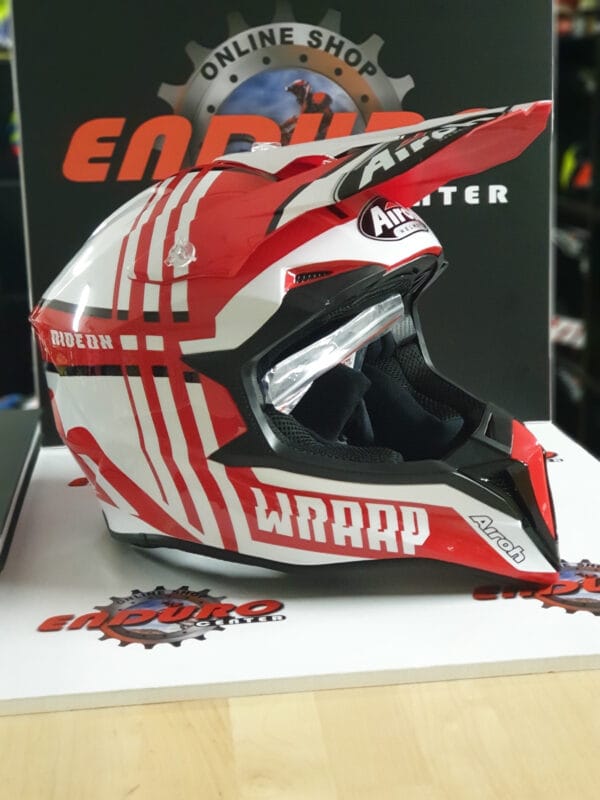 CAPACETE AIROH WRAAP BROKEN RED/WHT - Image 2