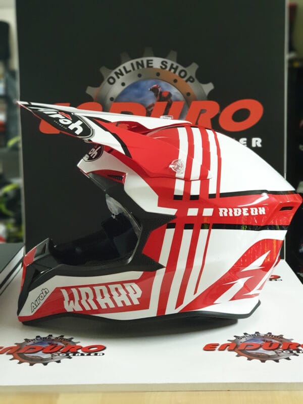 CAPACETE AIROH WRAAP BROKEN RED/WHT - Image 3