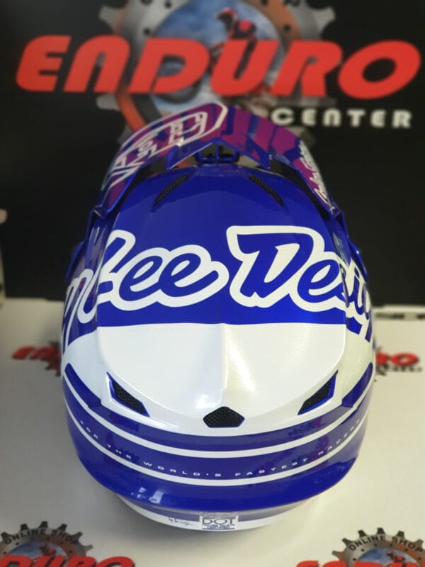 CAPACETE TROY LEE DESIGNS GP SILHOUETTE RYLBLU/WHT - Image 7