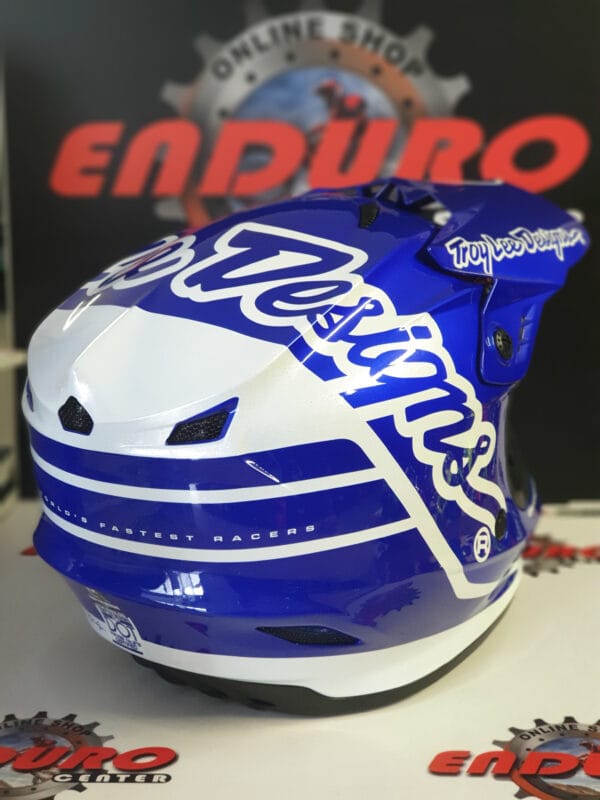 CAPACETE TROY LEE DESIGNS GP SILHOUETTE RYLBLU/WHT - Image 5