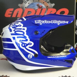 CAPACETE TROY LEE DESIGNS GP SILHOUETTE RYLBLU/WHT
