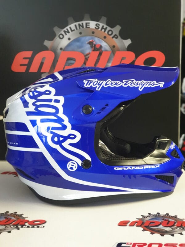 CAPACETE TROY LEE DESIGNS GP SILHOUETTE RYLBLU/WHT - Image 3
