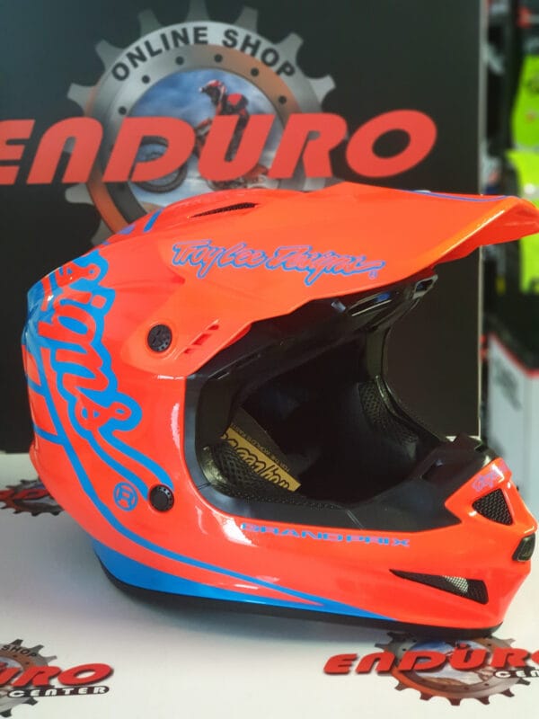 CAPACETE TROY LEE DESIGNS GP SILHOUETTE ORGFLU/BLU - Image 2