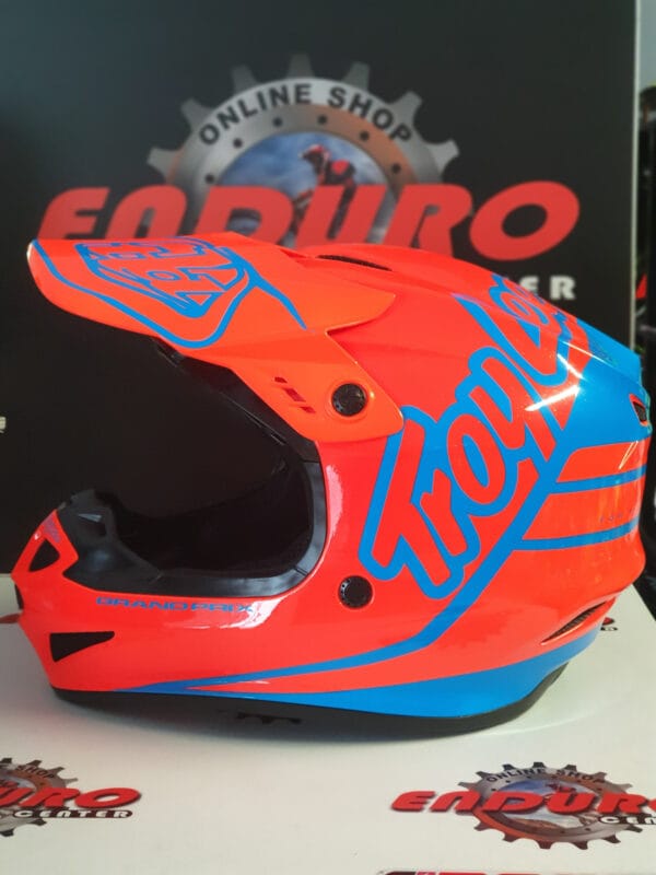 CAPACETE TROY LEE DESIGNS GP SILHOUETTE ORGFLU/BLU - Image 4