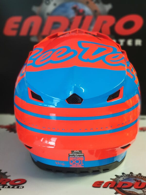 CAPACETE TROY LEE DESIGNS GP SILHOUETTE ORGFLU/BLU - Image 7