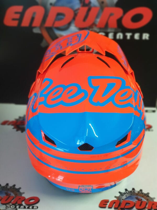 CAPACETE TROY LEE DESIGNS GP SILHOUETTE ORGFLU/BLU - Image 6