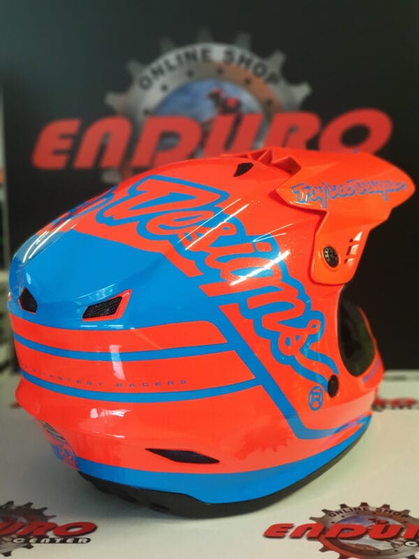 CAPACETE TROY LEE DESIGNS GP SILHOUETTE ORGFLU/BLU - Image 3