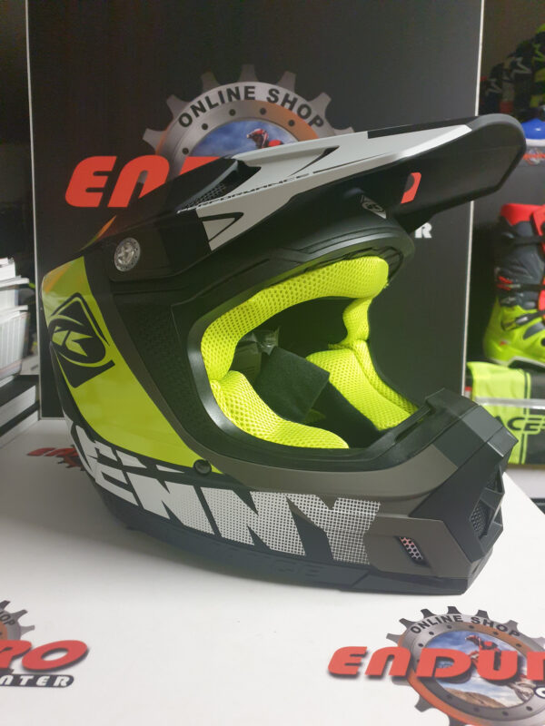 CAPACETE KENNY PERFORMANCE BLK/GRY/YLWFLU - Image 2