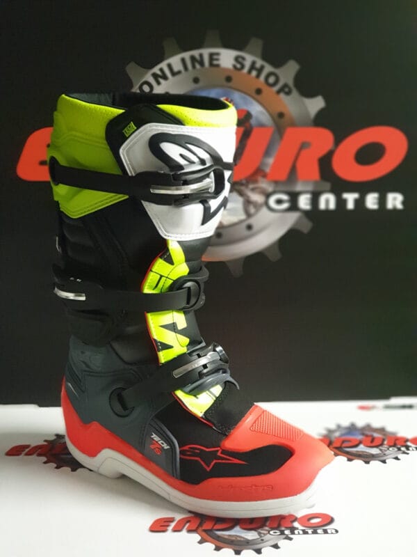 BOTAS ALPINESTARS TECH 7S ORGFLU/GRY/BLK/YLW - Image 2