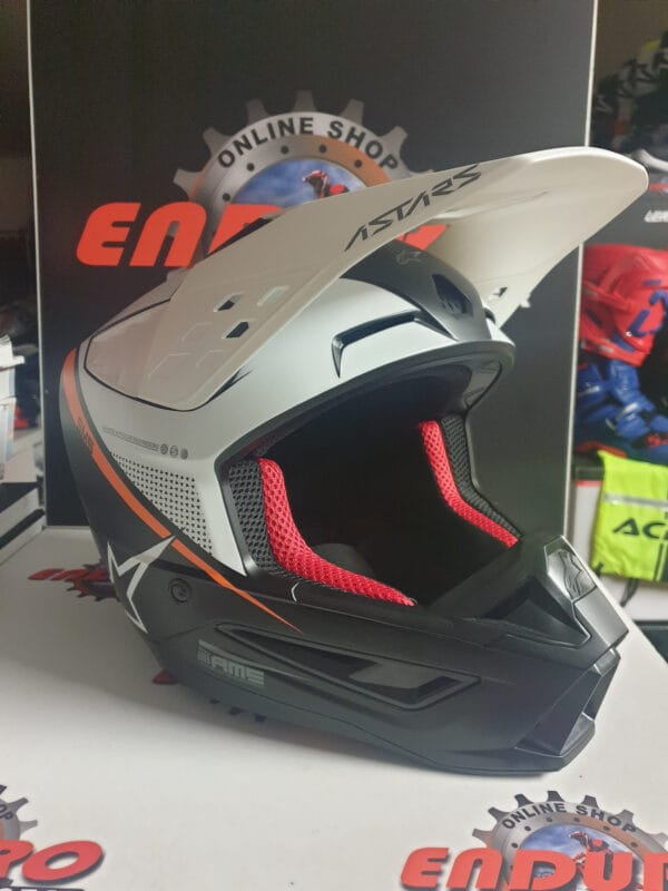 CAPACETE ALPINESTARS SM-5 RAYON BLK/WHT/ORG - Image 2
