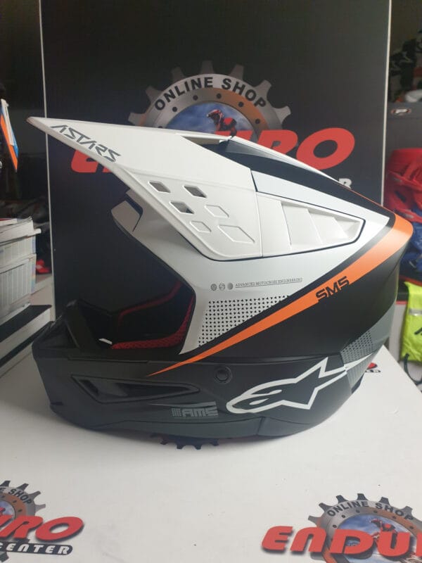CAPACETE ALPINESTARS SM-5 RAYON BLK/WHT/ORG - Image 3