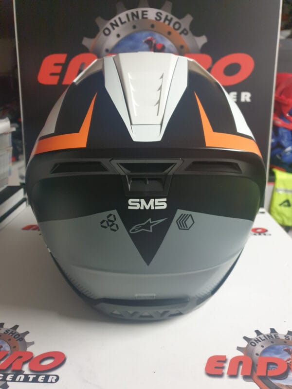 CAPACETE ALPINESTARS SM-5 RAYON BLK/WHT/ORG - Image 7