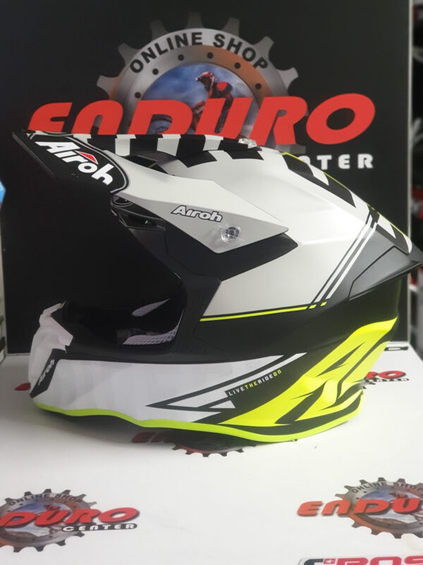 CAPACETE AIROH TWIST 2.0 TECH YLWFLU/WHT/BLK/GRY - Image 4