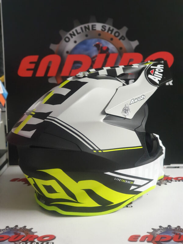 CAPACETE AIROH TWIST 2.0 TECH YLWFLU/WHT/BLK/GRY - Image 3