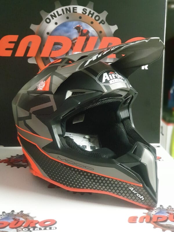 CAPACETE AIROH WRAAP MOOD BLK/GRY/ORG - Image 2
