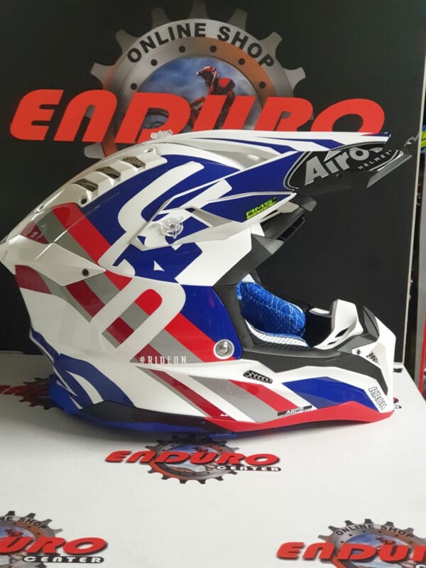 CAPACETE AIROH AVIATOR 3 RAINBOW WHT/RED/BLUE - Image 3