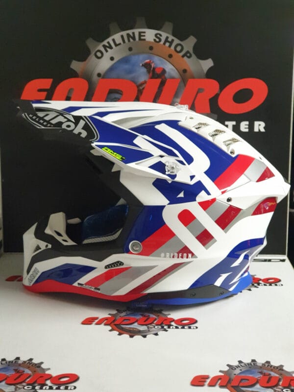 CAPACETE AIROH AVIATOR 3 RAINBOW WHT/RED/BLUE - Image 4