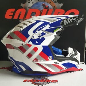 CAPACETE AIROH AVIATOR 3 RAINBOW WHT/RED/BLUE